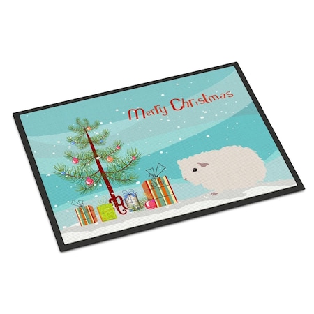 Carolines Treasures 24 x 36 in. Merino Guinea Pig Merry Christmas Indoor or Outdoor Mat CK4442JMAT